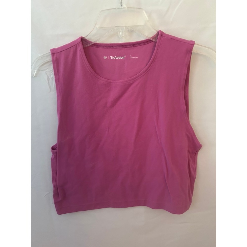Aritzia TnAction Magenta Pink Cropped Muscle Tank Top Sleeveless Large